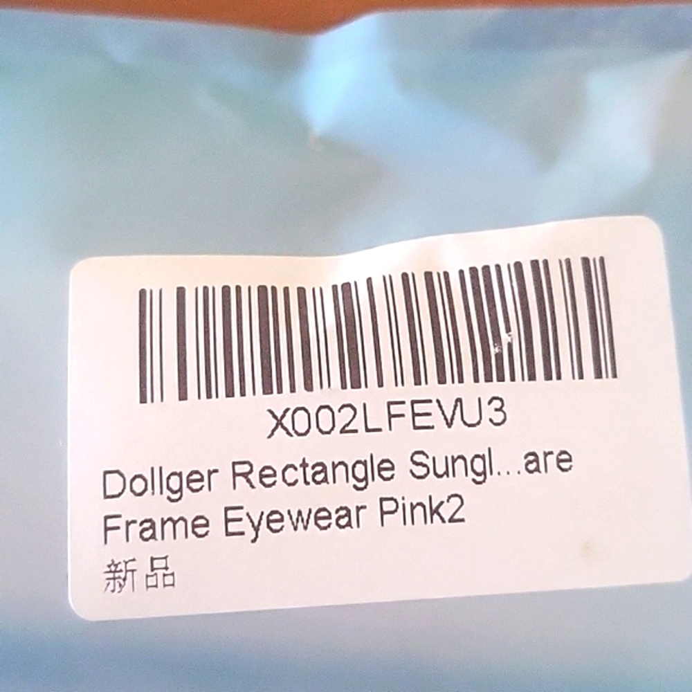 NWT Dollger Rectangular Frame Pink Sunglasses NWT - image 8